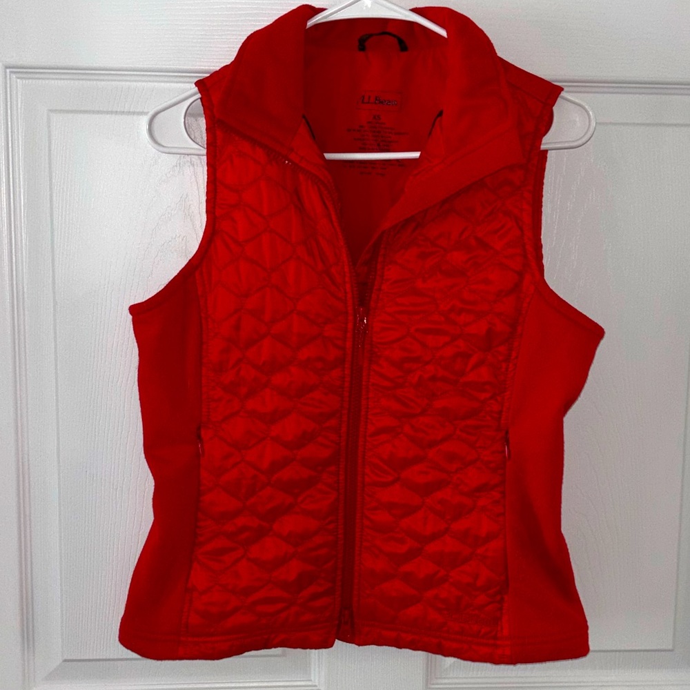 L.L. Bean Red Quilted Vest